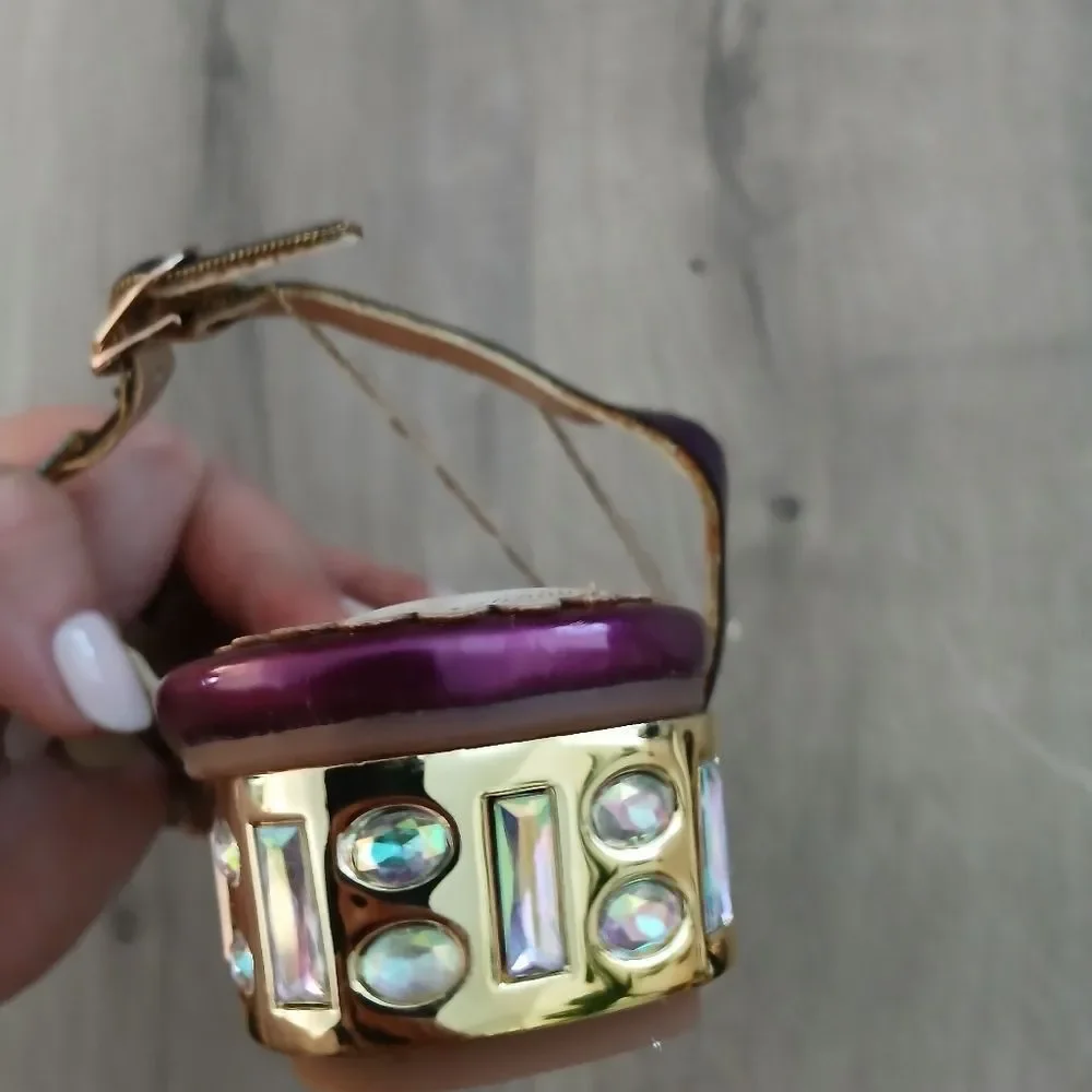 Purple and Gold Women's Sandals - Picture 2 of 7